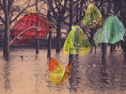 Paris after the rain, 20/30, mixed media/canvas, 2022